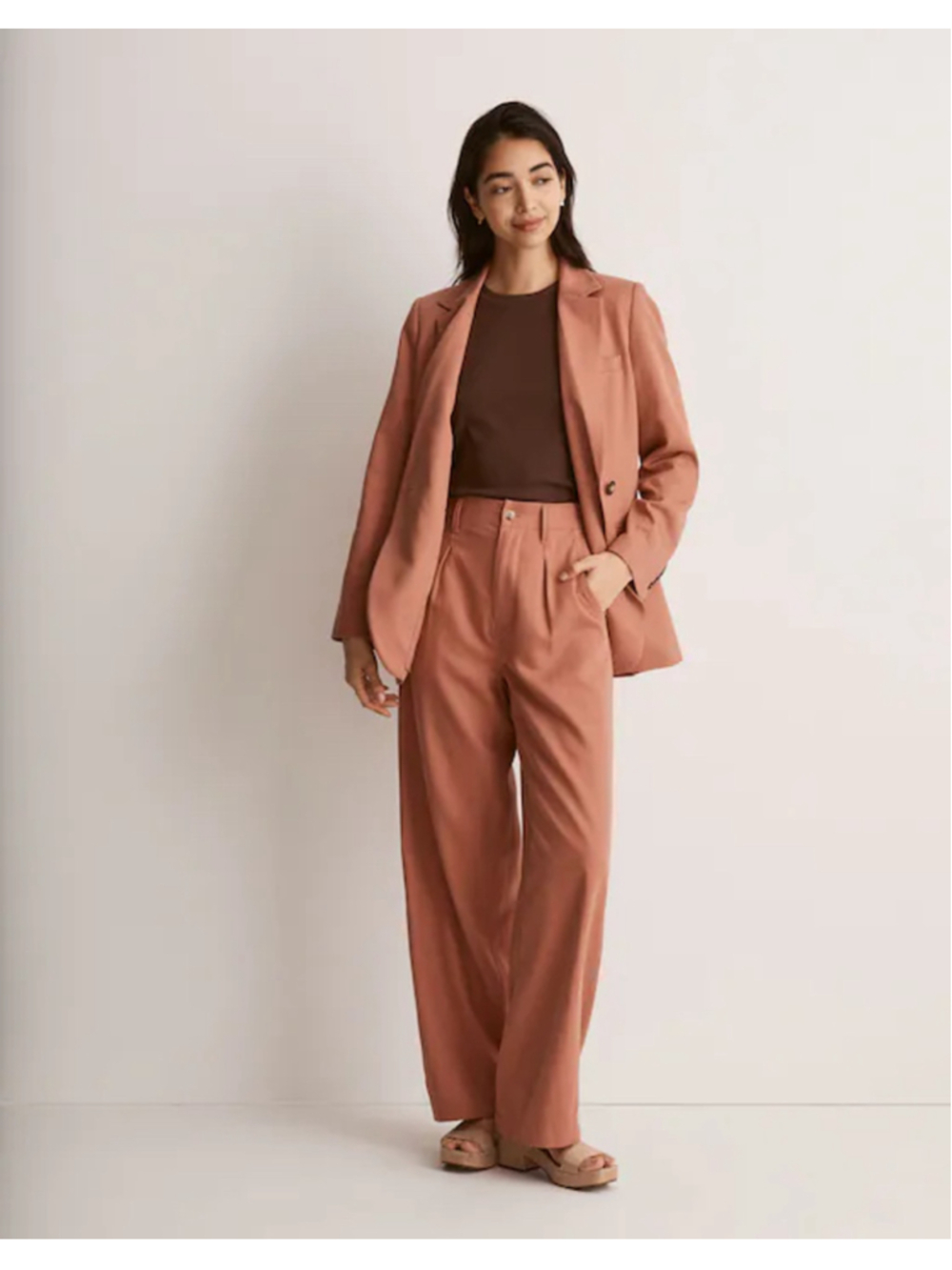 Women's Madewell Neale Straight-Leg Pants Size 28 Terra cotta